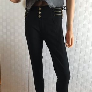 Indero Black Nylon Strech Pants